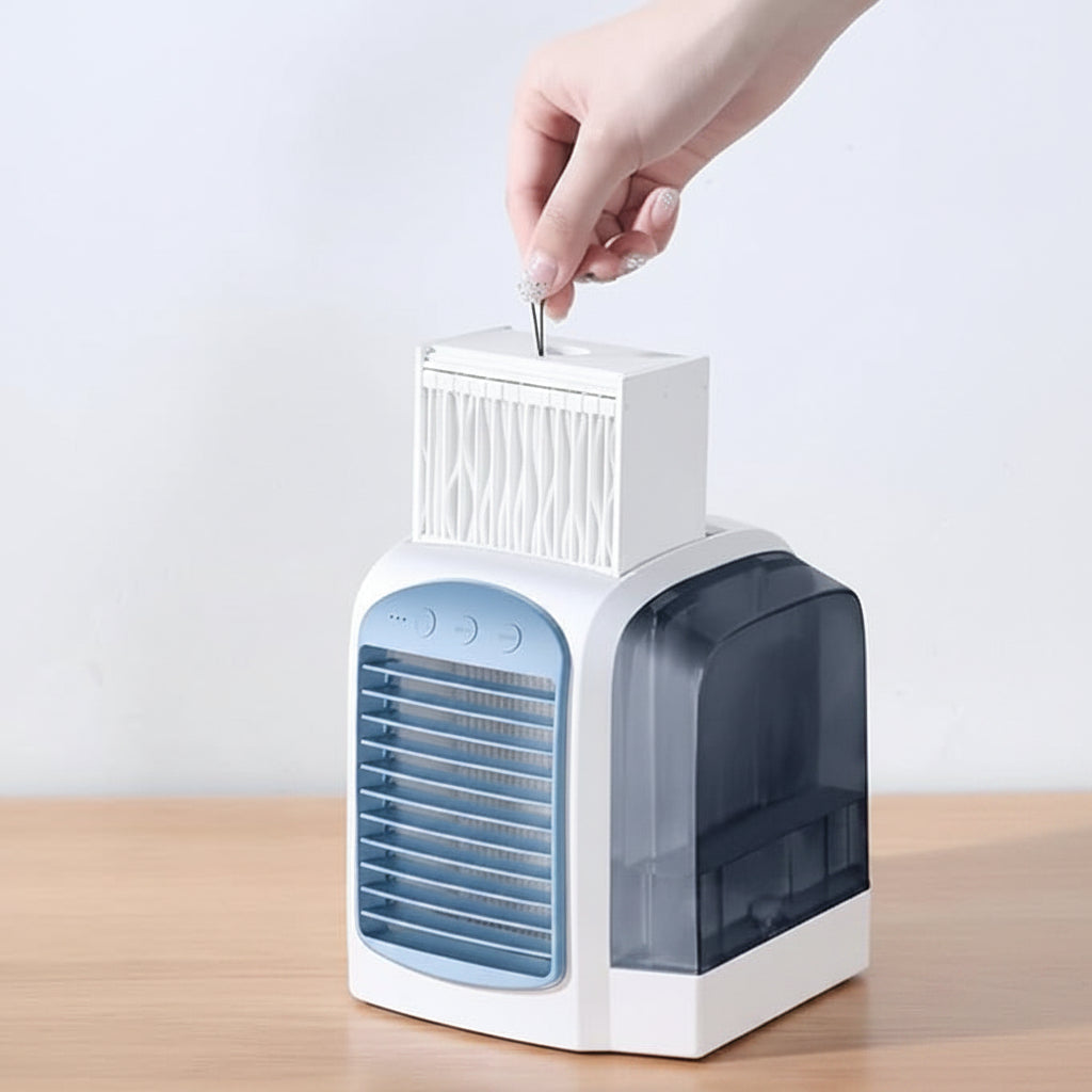 Portable Air Cooler Remote Cooling Fan Mini Oscillating 3