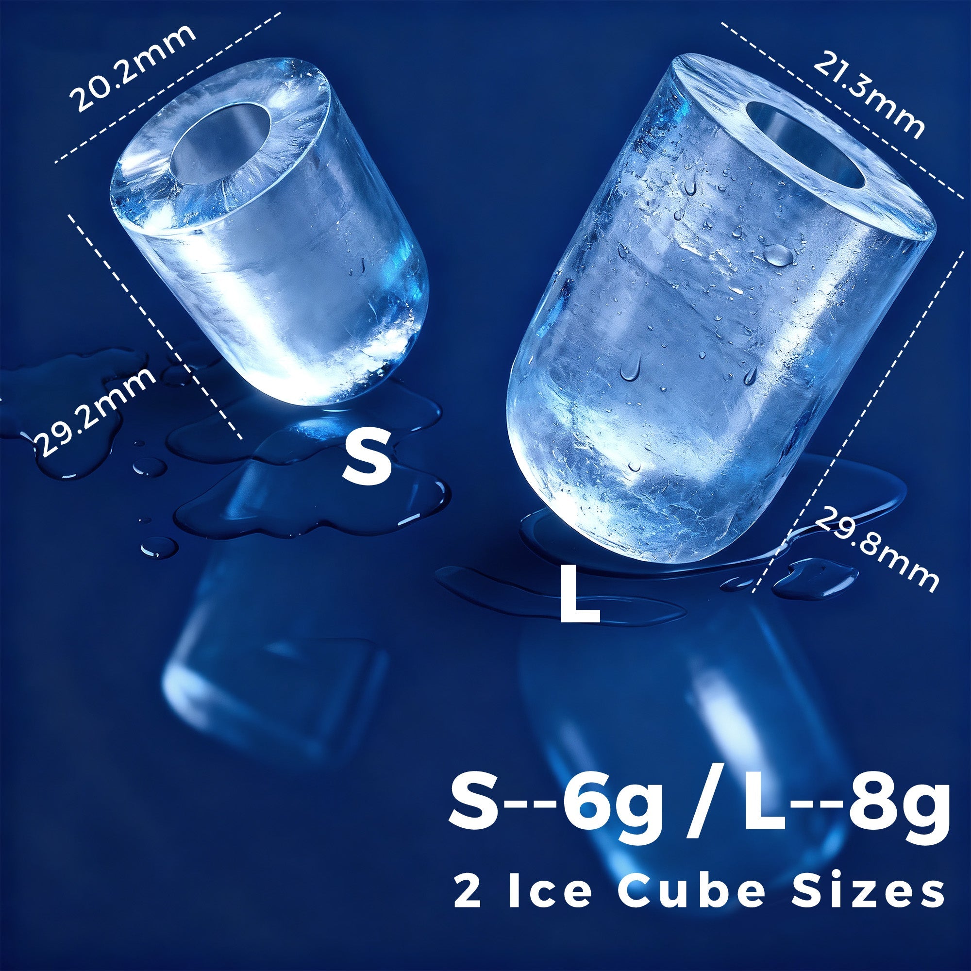 Portable Countertop Ice Maker Machine - 2.2L Capacity, Dual Ice Sizes, LED Display 4
