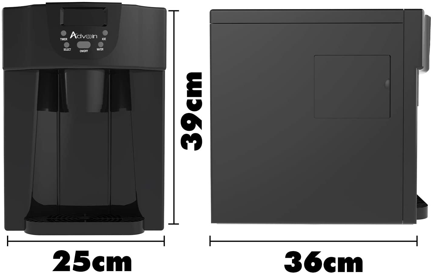 Portable Countertop Ice Maker Machine with Water Dispenser, 12kg/24h, Quick Cycle 6