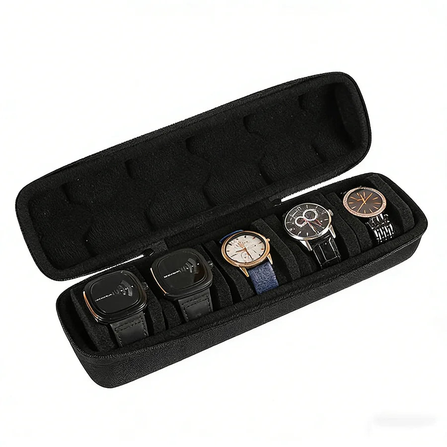 Portable Watch Box for Men - Travel Case Organizer with Anti-Move Storage 4