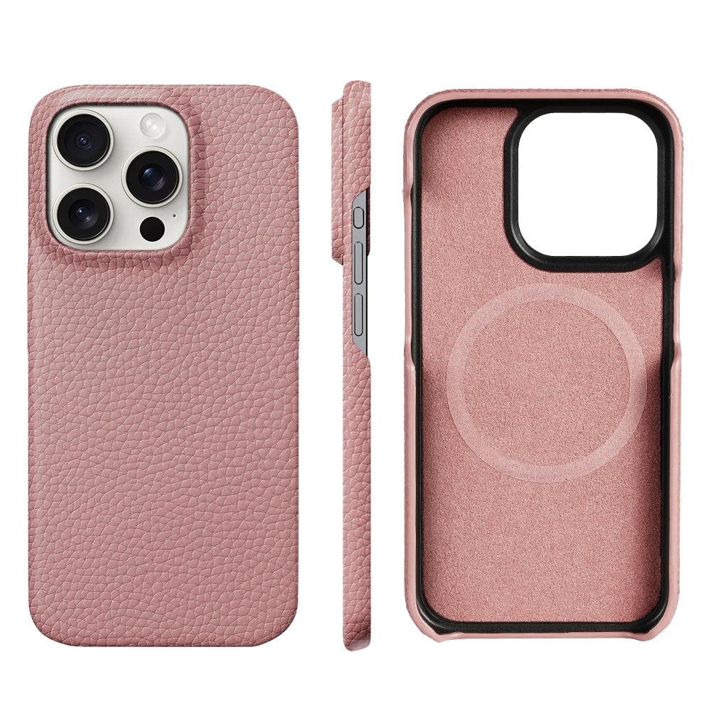 Premium Leather iPhone Case with Lens Protection, MagSafe for iPhone 14/13/13 Pro 14