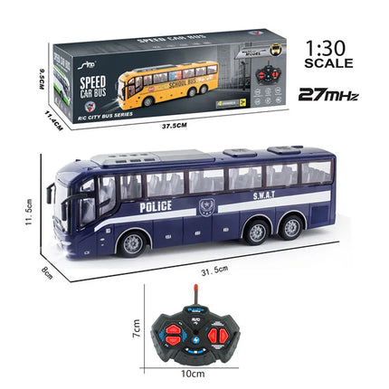 RC City Bus – Realistic Remote-Control Vehicle with LED Lights & Durable ABS Build