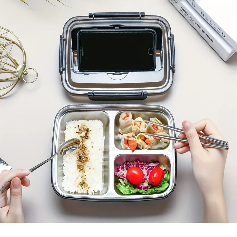 Stainless Steel Lunch Box – Leak-Resistant Compartments & Durable, Lightweight Design