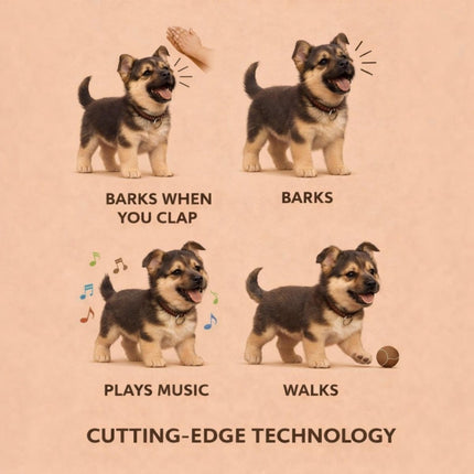 Realistic German Shepherd Puppy Toy – Interactive Walking, Barking & Wagging Electronic Pet 5