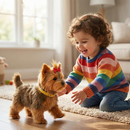 Realistic Interactive Yorkshire Terrier Robot Puppy – Walking & Barking Electronic Pet Toy 0