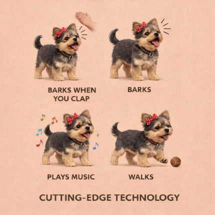 Realistic Interactive Yorkshire Terrier Robot Puppy – Walking & Barking Electronic Pet Toy 2