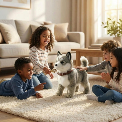 Realistic Walking Husky Puppy – Realistic Barking & Moving Electronic Robot Dog Toy 4