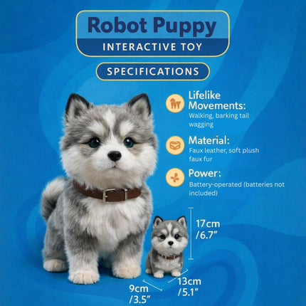 Realistic Walking Husky Puppy – Realistic Barking & Moving Electronic Robot Dog Toy 6