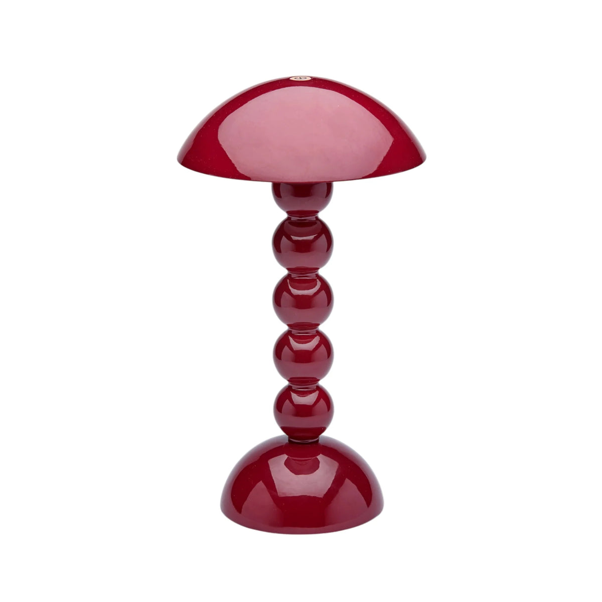 Rechargeable LED Lamp with Adjustable Brightness, Cherry Lacquer Bobbin Design 0