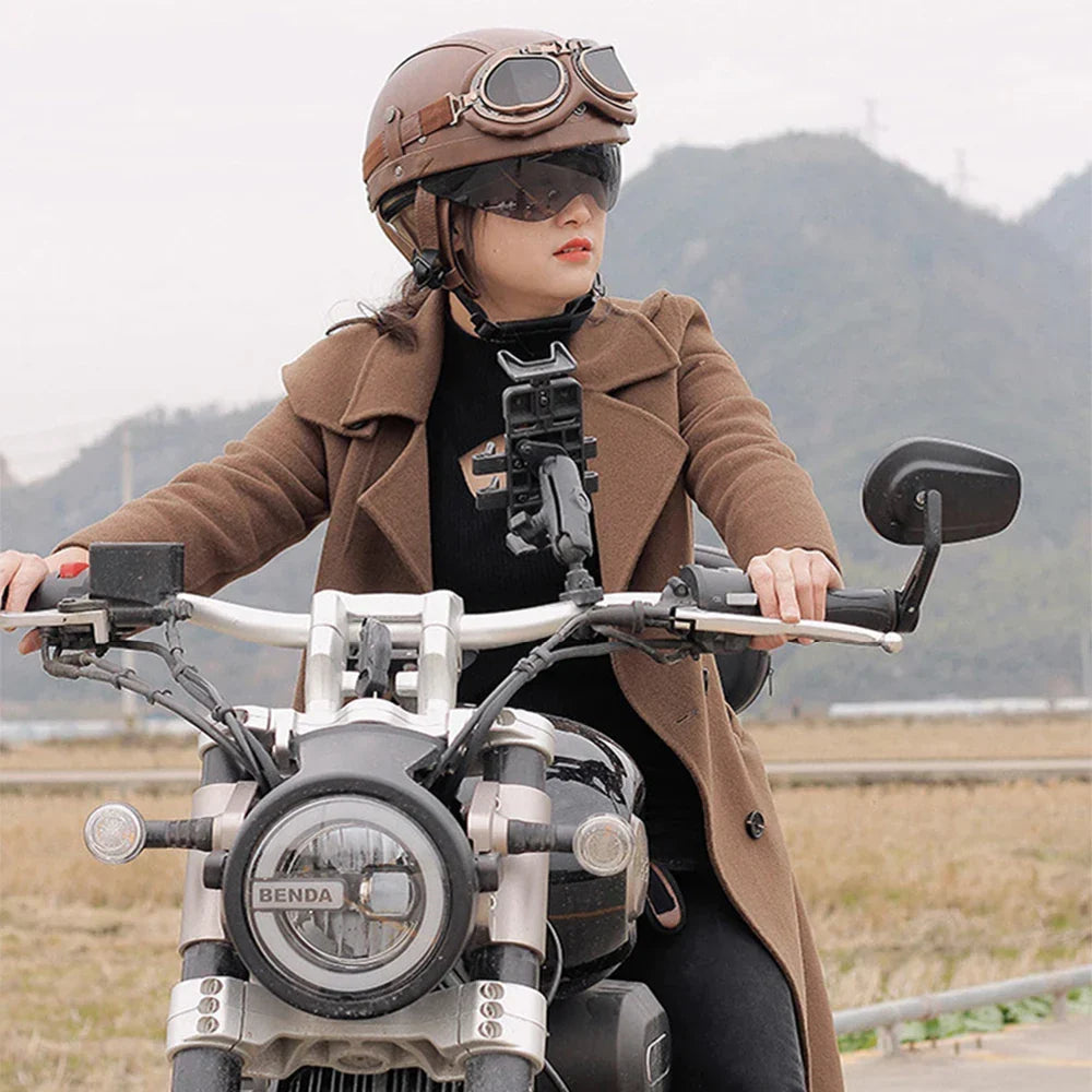 Retro Motorhelm Heren en Dames - DOT-gecertificeerd, Lichtgewicht en Ademend 5