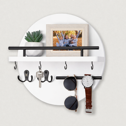 Round Wooden Key Holder | Stylish & Eco-Friendly Wall Organiser 5