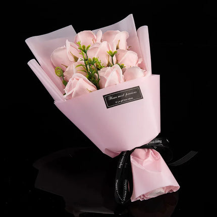 Handmade Rose Soap Flower Bouquet – Elegant Long-Lasting Decorative Arrangement