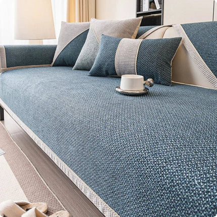 Sofa Cover – Breathable Cotton-Linen Blend, Non-Slip Backing & Modular Fit