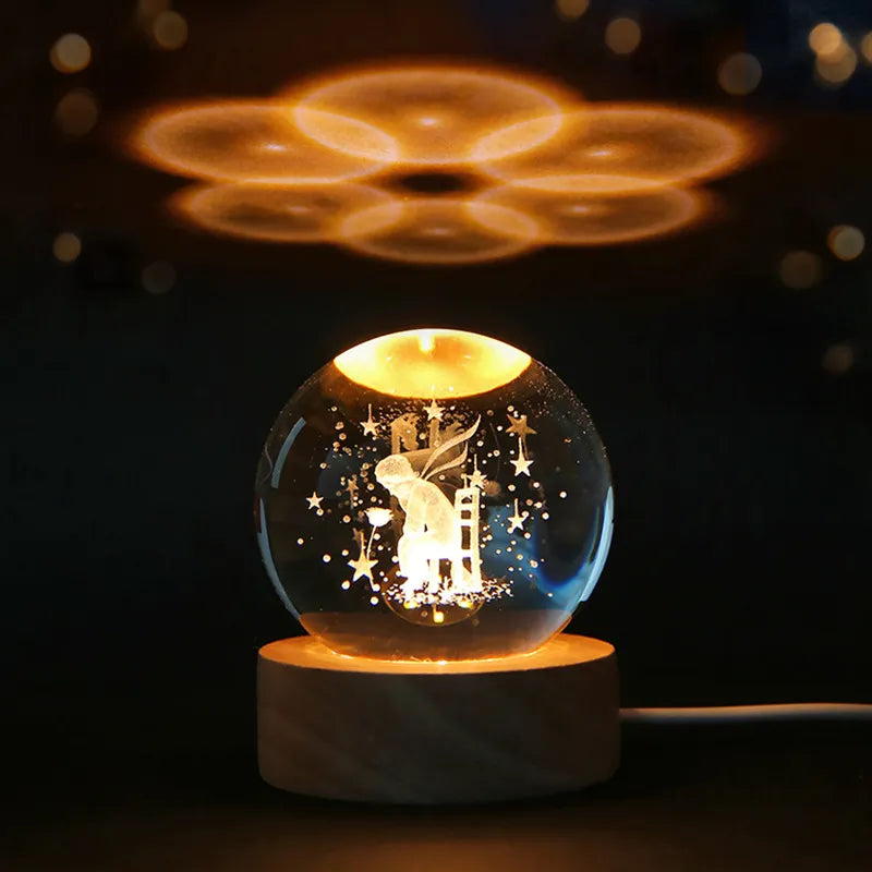 MagicGlow – USB Natbordslampe Kugle med Blødt Stemningslys