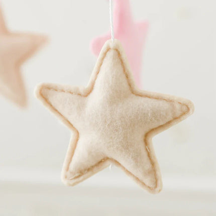 Wooden Baby Crib Mobile – Handmade Felt Bear Design for Calm & Decorative Nursery