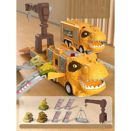 Dinosaur Adventure Toy – Realistic T-Rex & Triceratops Figures with Light and Sound Effects
