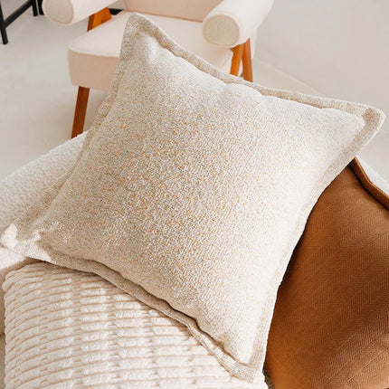 Brown Cushion Cover with Moroccan Tufting, Fringe Detailing and Modern Boho Style Comfort