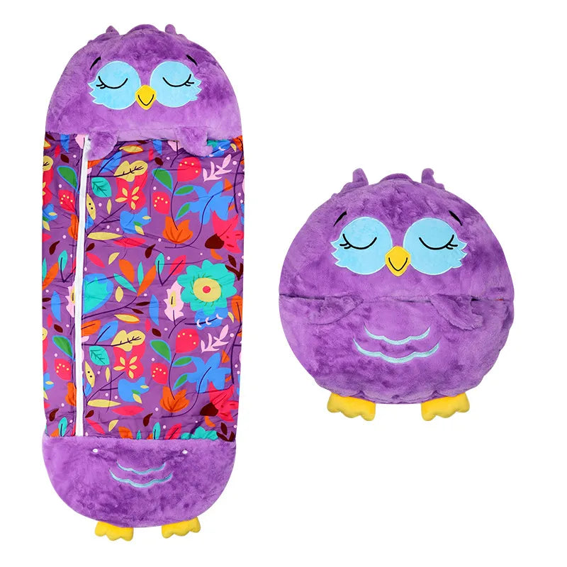 Sac de Couchage Enfant 2-en-1 – Doux, Hypoallergénique & Transformable en Peluche Câline