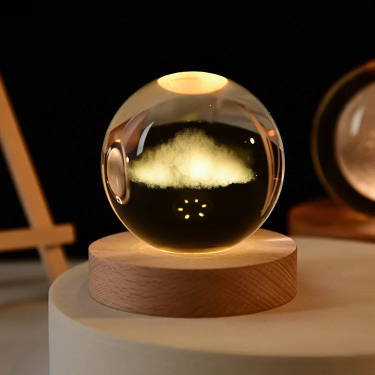 MagicGlow – USB Natbordslampe Kugle med Blødt Stemningslys