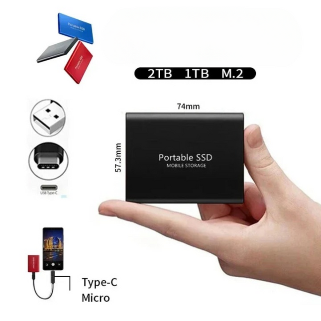 SSD Portable External Drive 512GB Fast Compact USB C Storage 1