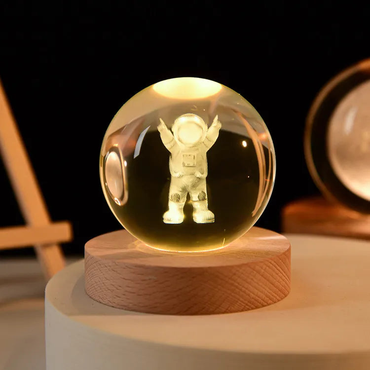 MagicGlow – USB Natbordslampe Kugle med Blødt Stemningslys