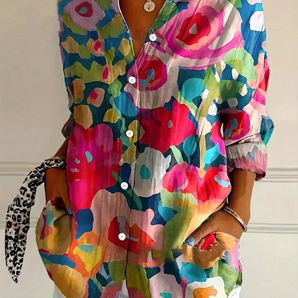 Women’s Printed Blouse | Vibrant Colors, Flattering Comfortable Fit