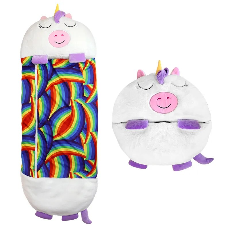 Sac de Couchage Enfant 2-en-1 – Doux, Hypoallergénique & Transformable en Peluche Câline
