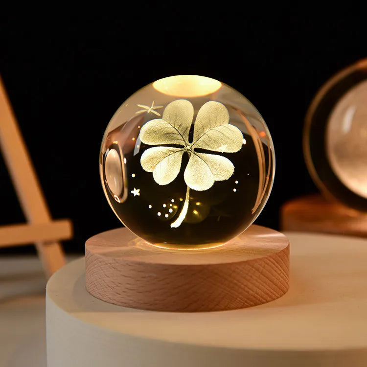 MagicGlow – USB Natbordslampe Kugle med Blødt Stemningslys