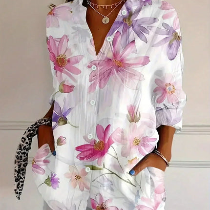 Women’s Printed Blouse | Vibrant Colors, Flattering Comfortable Fit