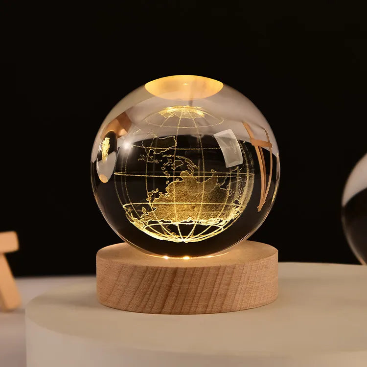 MagicGlow – USB Natbordslampe Kugle med Blødt Stemningslys