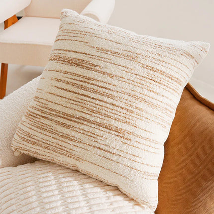 Brown Cushion Cover with Moroccan Tufting, Fringe Detailing and Modern Boho Style Comfort