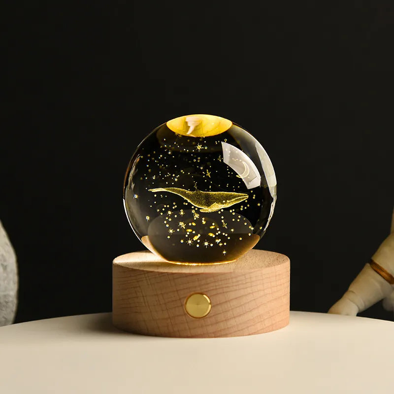 MagicGlow – USB Natbordslampe Kugle med Blødt Stemningslys