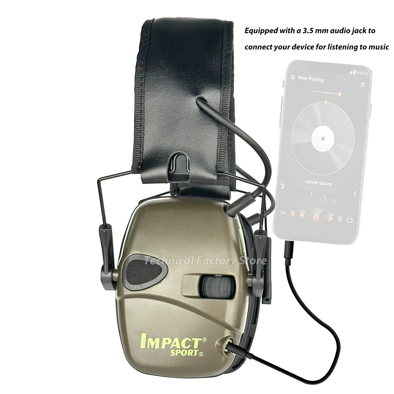 Protection auditive électronique – Réduction du bruit de 23 dB avec microphones doubles et volume réglable