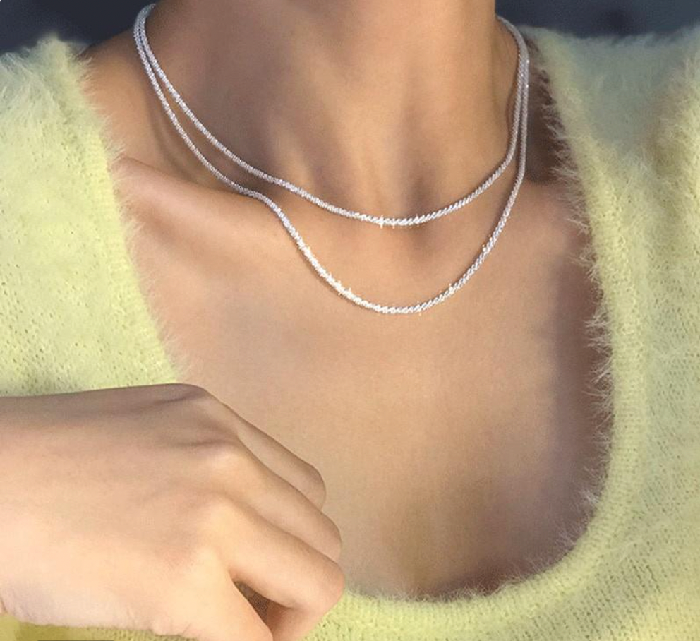 Silver Necklace – Minimalist 925 Sterling Design with Elegant High-Polish Finish