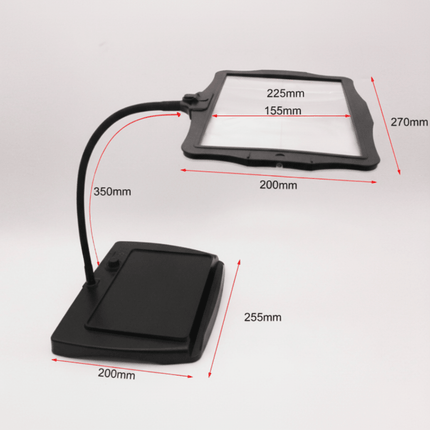 LED Magnifying Floor Lamp – 3X Large Lens, Flexible Gooseneck & Hands-Free Light
