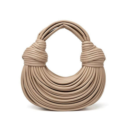 Sculptural Handbag in Premium Vegan Leather with Detachable Strap - Metallic Finish 12