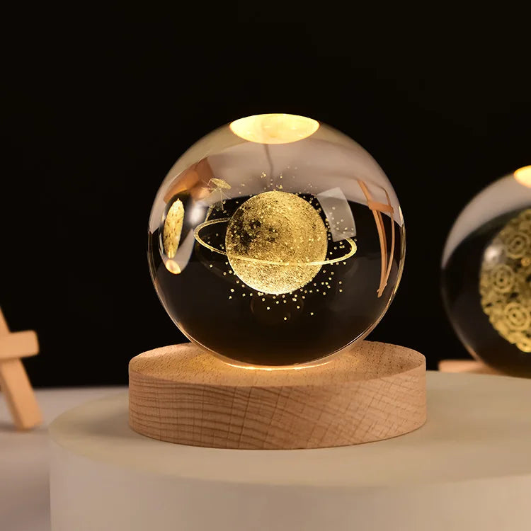 MagicGlow – USB Natbordslampe Kugle med Blødt Stemningslys