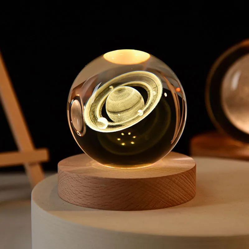 MagicGlow – USB Natbordslampe Kugle med Blødt Stemningslys