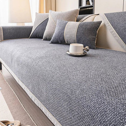 Sofa Cover – Breathable Cotton-Linen Blend, Non-Slip Backing & Modular Fit