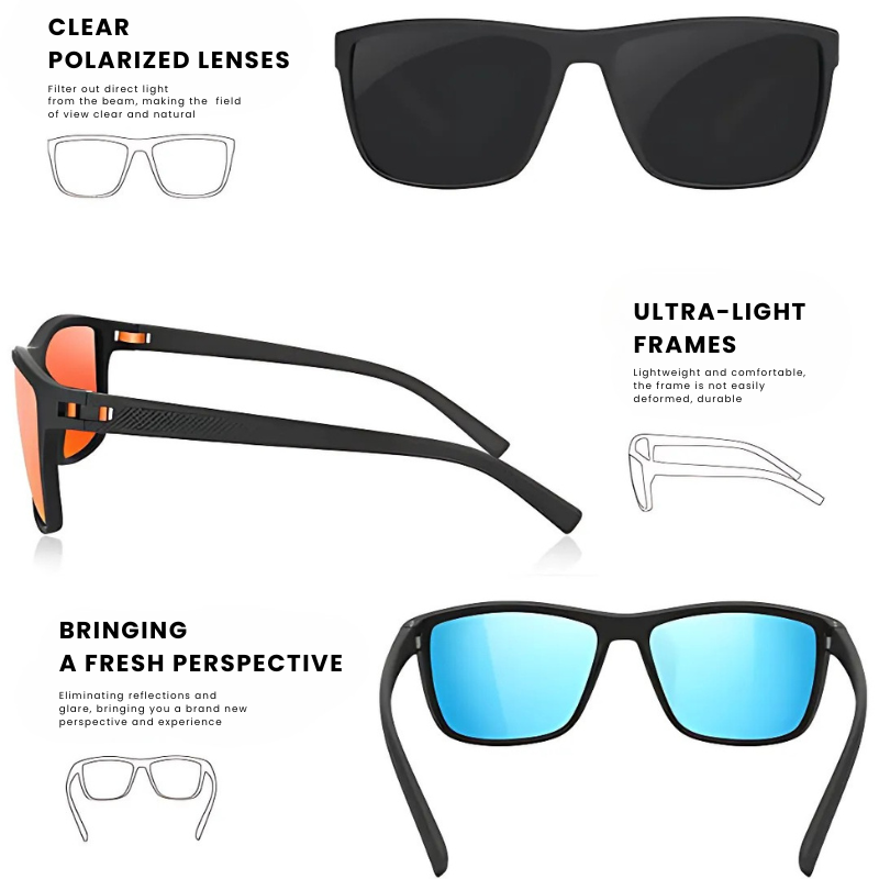 Set aus 3 Polarisierten Sonnenbrillen Damen mit UV-Schutz, Leicht, Stilvolles Design 3