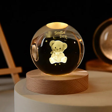 MagicGlow – USB Natbordslampe Kugle med Blødt Stemningslys