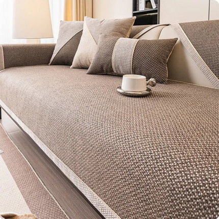 Sofa Cover – Breathable Cotton-Linen Blend, Non-Slip Backing & Modular Fit
