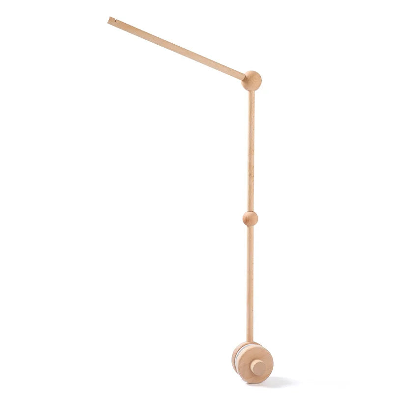 Mobile de lit bébé en bois – Design ours en feutre fait main pour une chambre calme et décorative