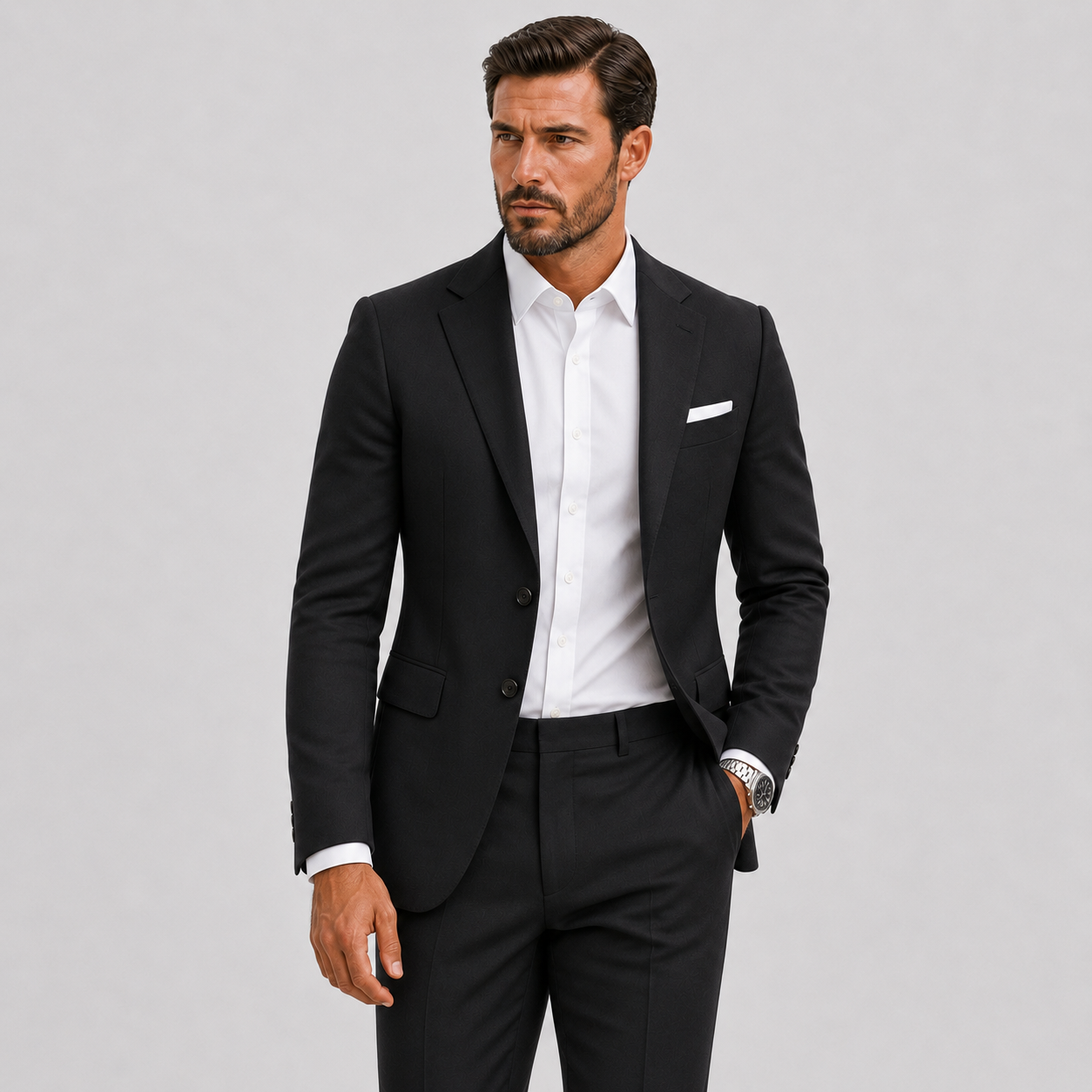 Slim-fit Heren Kostuum met Blazer en Pantalon voor Bruiloften en Formele Gelegenheden 5