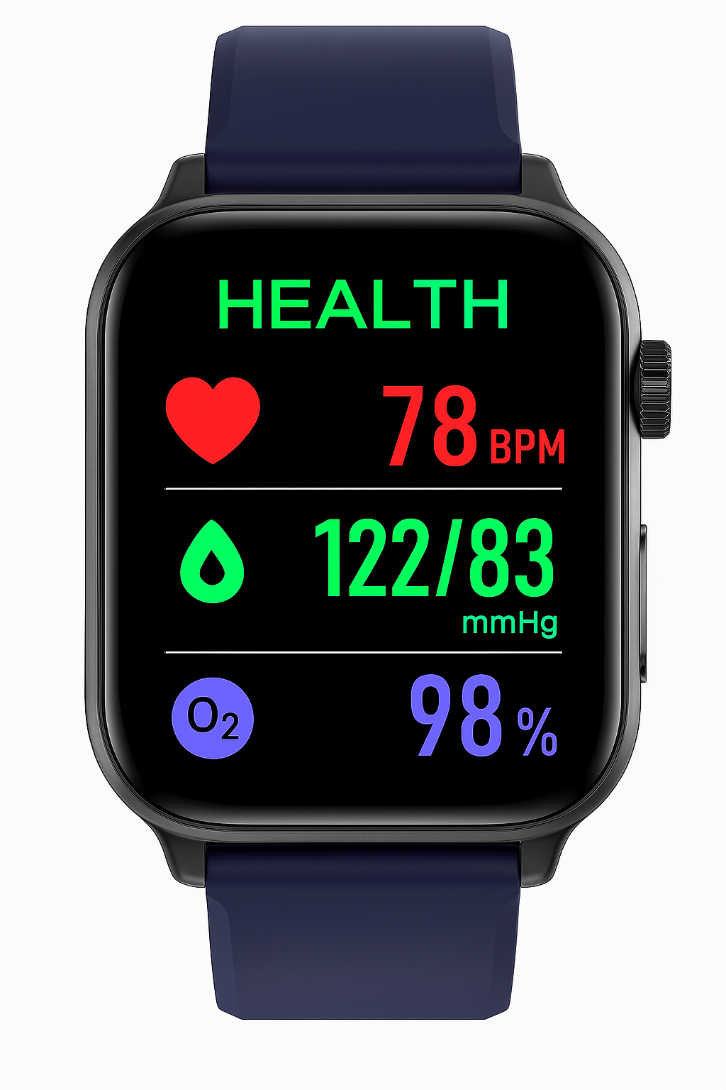 Smartwatch – HD Touchscreen Activity Tracker with Notifications & Long Battery Life
