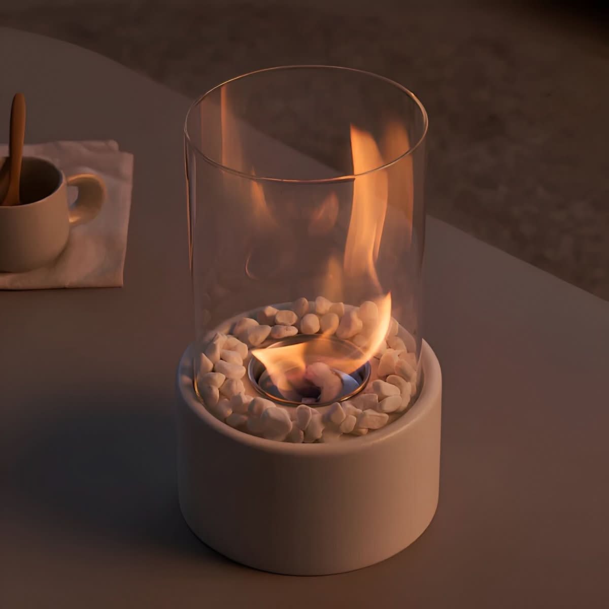 Smoke-Free Table Fireplace with Bioethanol Fuel for Indoor and Outdoor Use 4