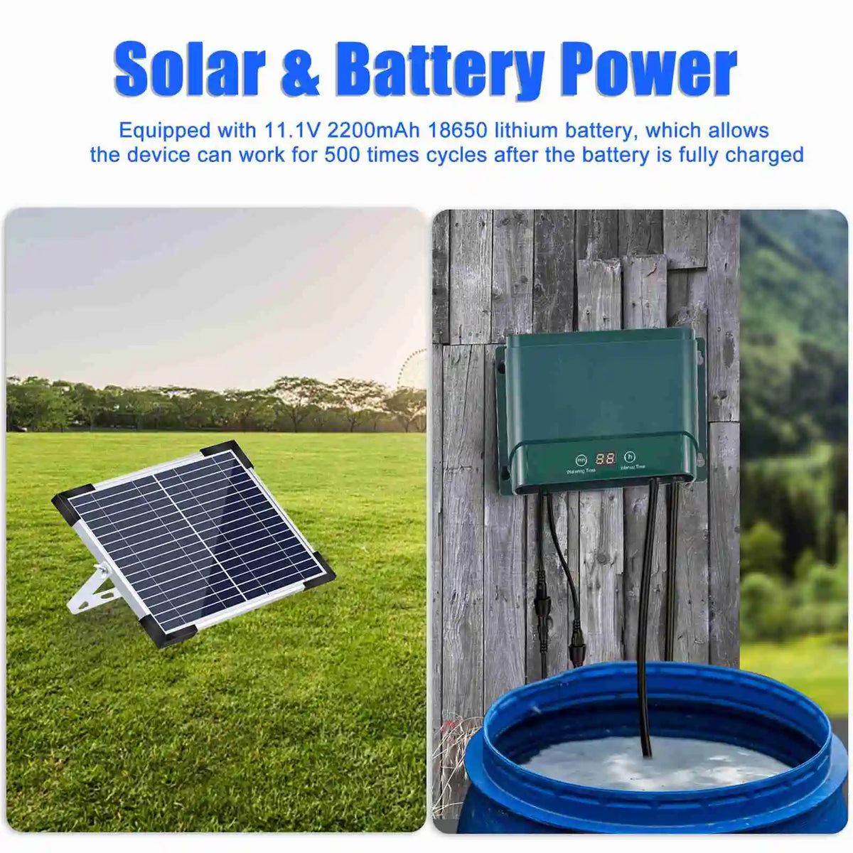 Solar Drip Irrigation System Kit Automatic Watering with 30 Modes & 7 Timers – AquaFlow 1