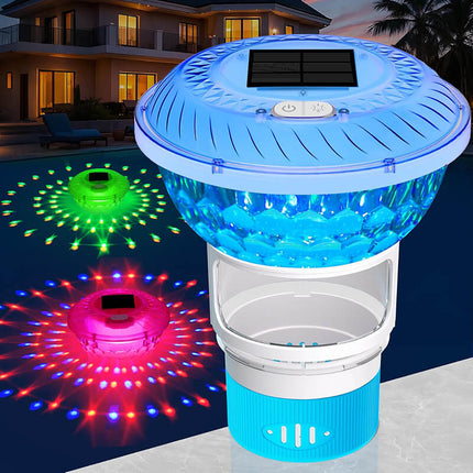 Solar Pool Chlorine Floater with Colorful Light 0