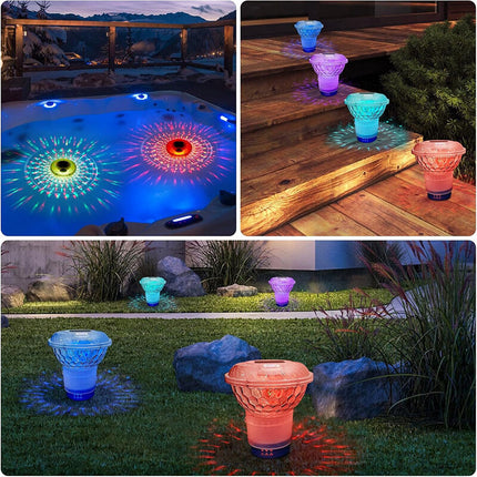 Solar Pool Chlorine Floater with Colorful Light 3