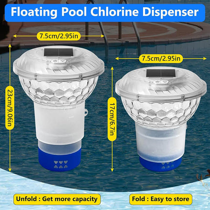 Solar Pool Chlorine Floater with Colorful Light 6